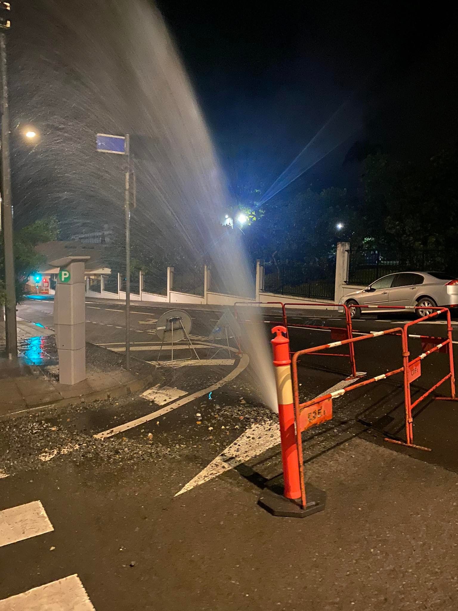 Un geyser dans Nouméa