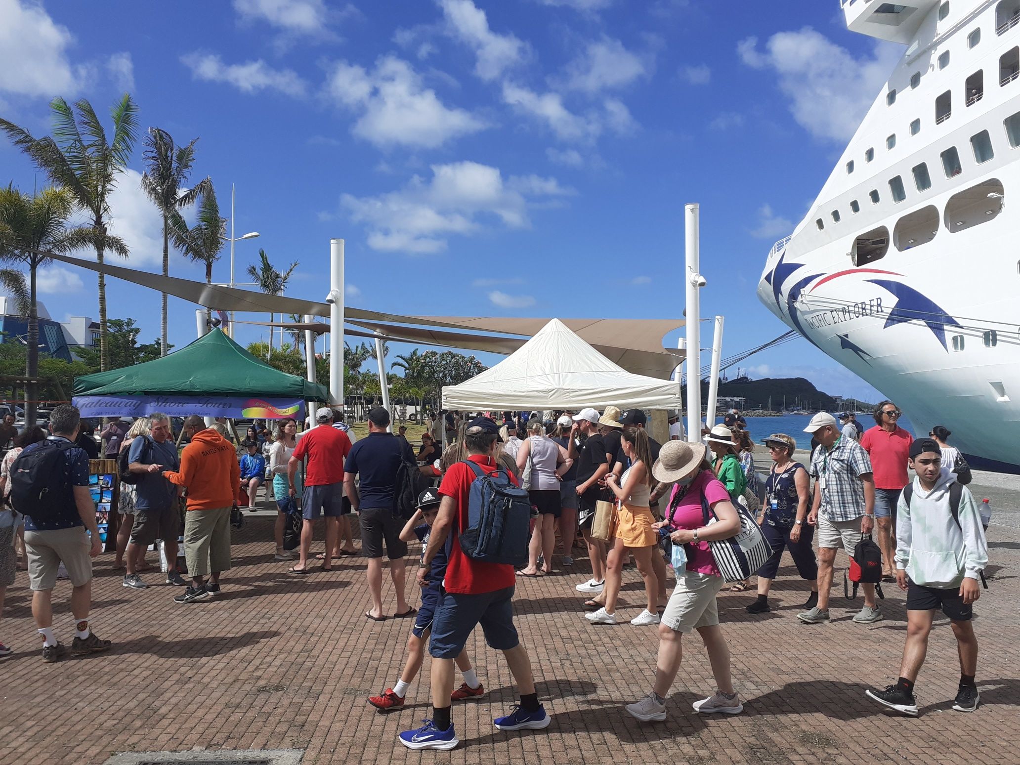 Le retour des croisiéristes Quai Ferry à Nouméa