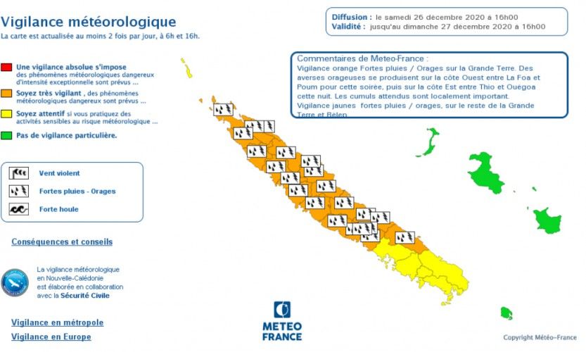 20 communes en vigilance orange