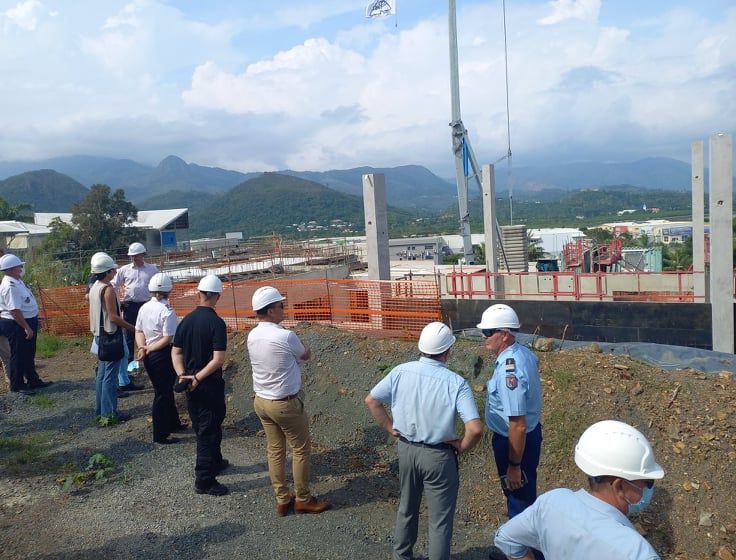 Visite du chantier de la future école de police