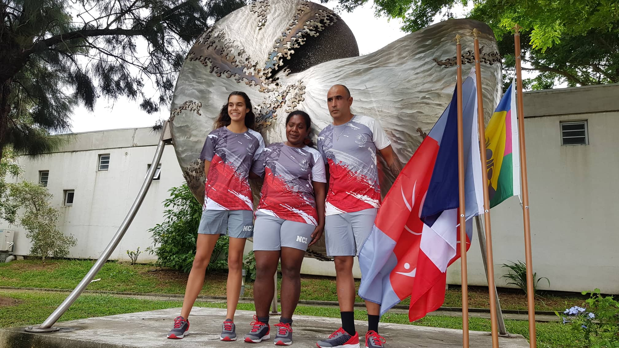 Les 3 porte-drapeaux désignés pour les mini-jeux du Pacifique à Saïpan