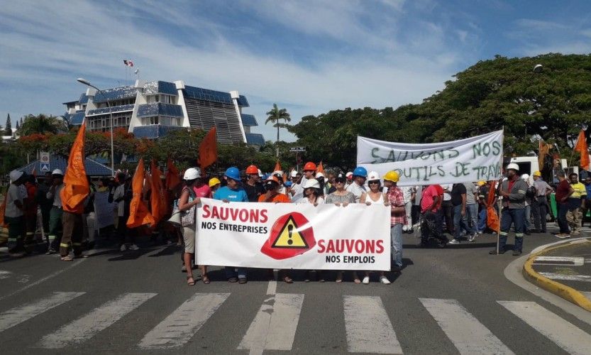 380 à 500 manifestants du BTP