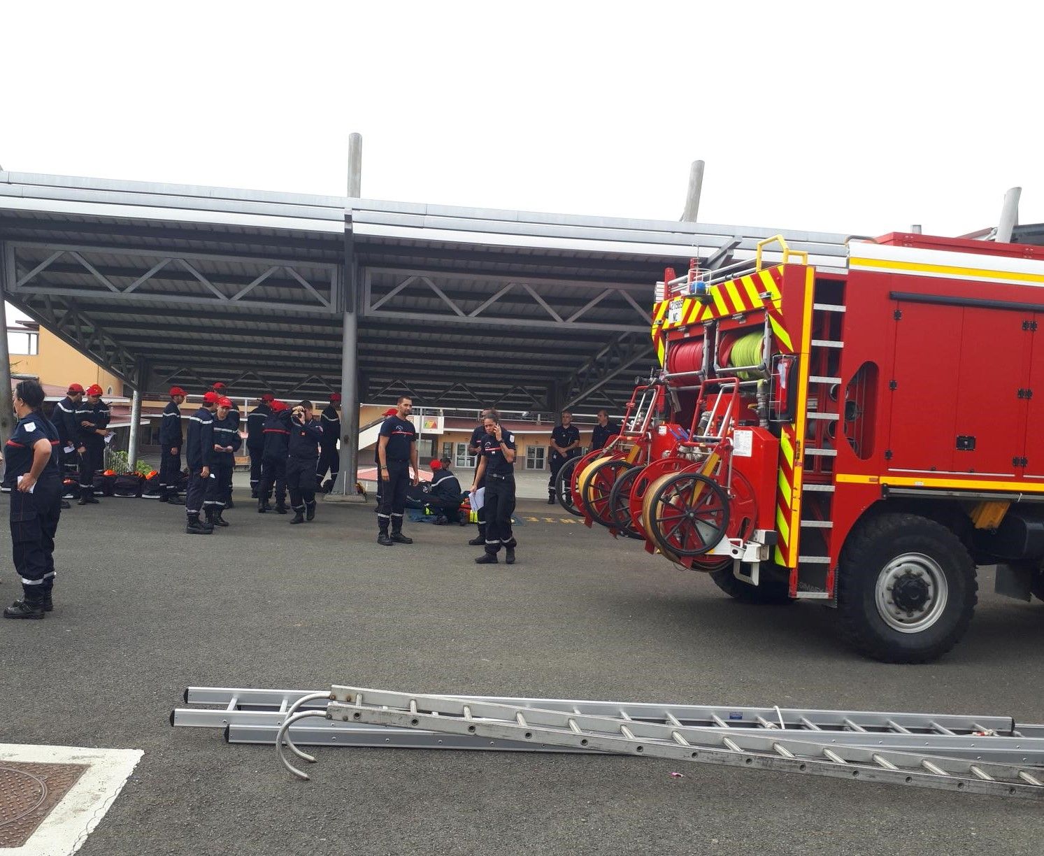 Weekend d'examen pour de jeunes pompiers