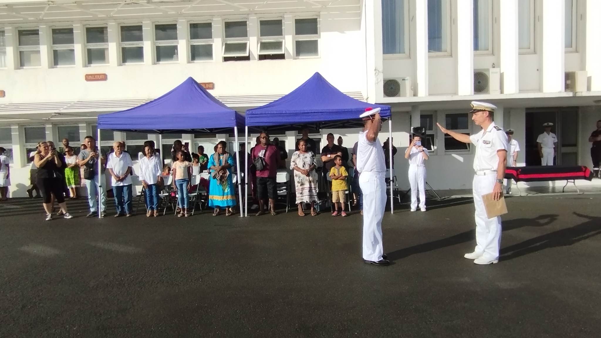 CEREMONIE DE REMISE DE COIFFES POUR LA FORMATION DES MATELOTS