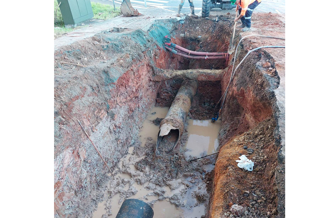 Les travaux avancent après les ruptures de canalisation ce matin à Nouméa