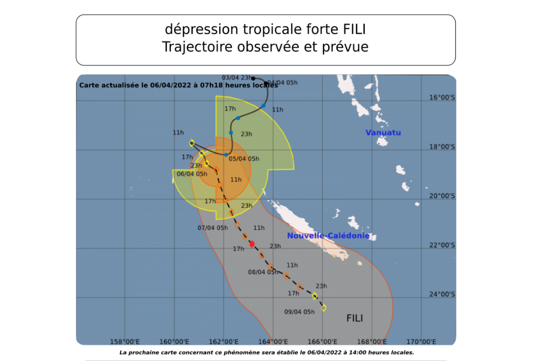 Fili désormais dépression tropicale forte