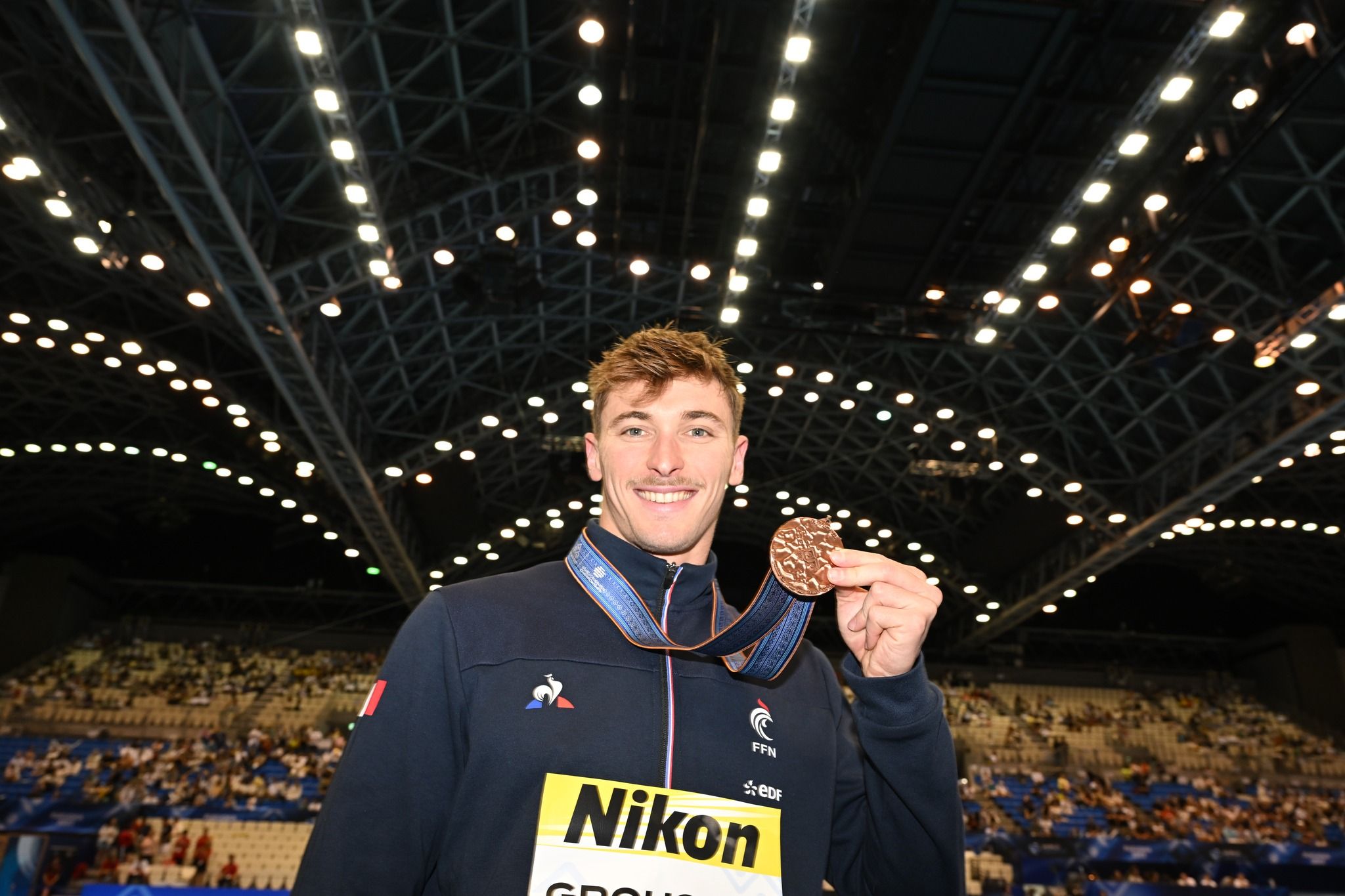 Maxime Grousset médaille de bronze du 50m pap au Japon