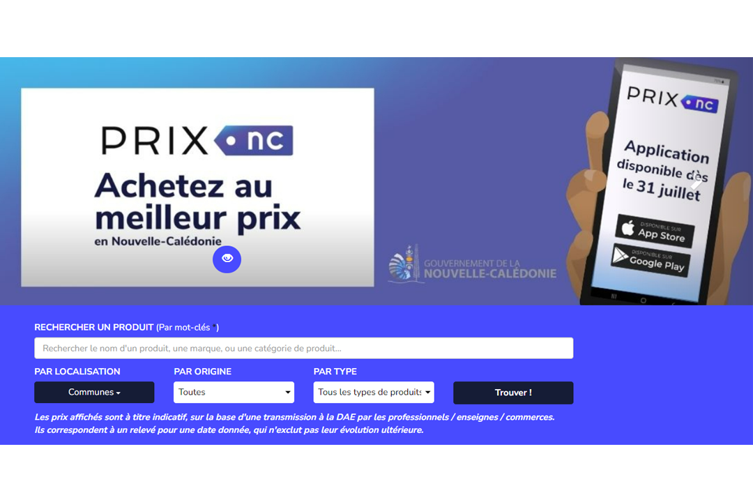 Prix.NC pour comparer les prix et lutter contre la vie chère