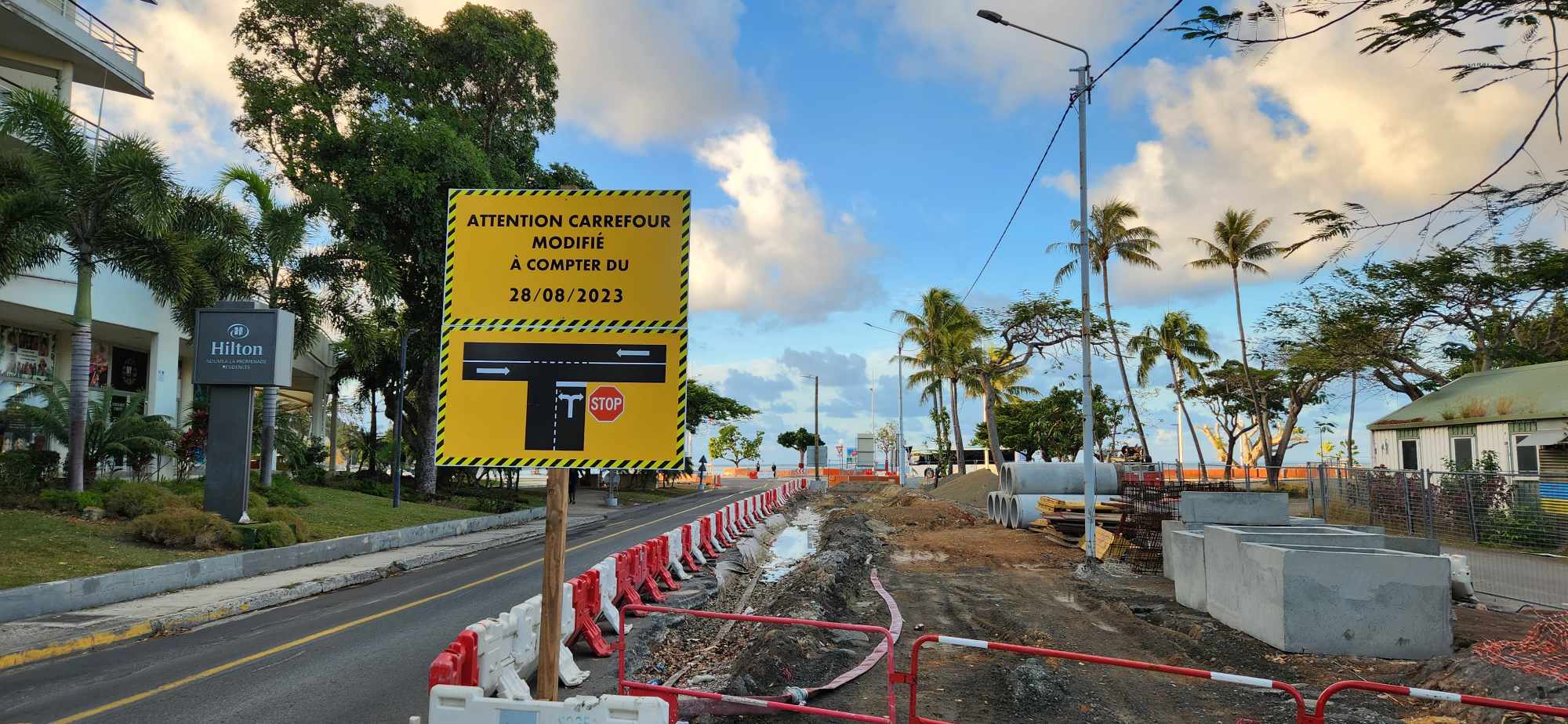 Travaux de l'Anse-Vata : une portion de route désormais en sens unique