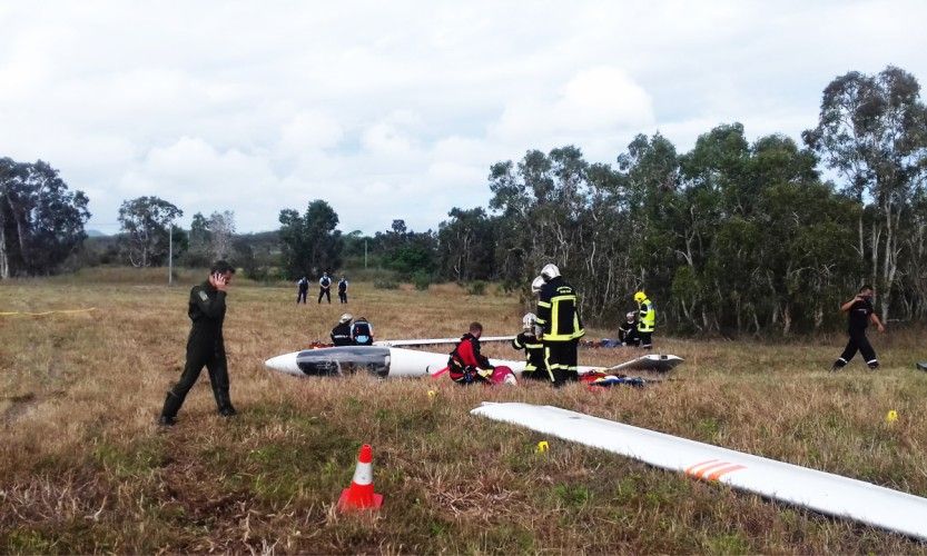 Crash d'avion simulé à Ouatom