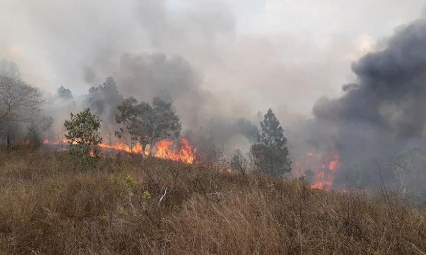 Début d'incendie à Païta